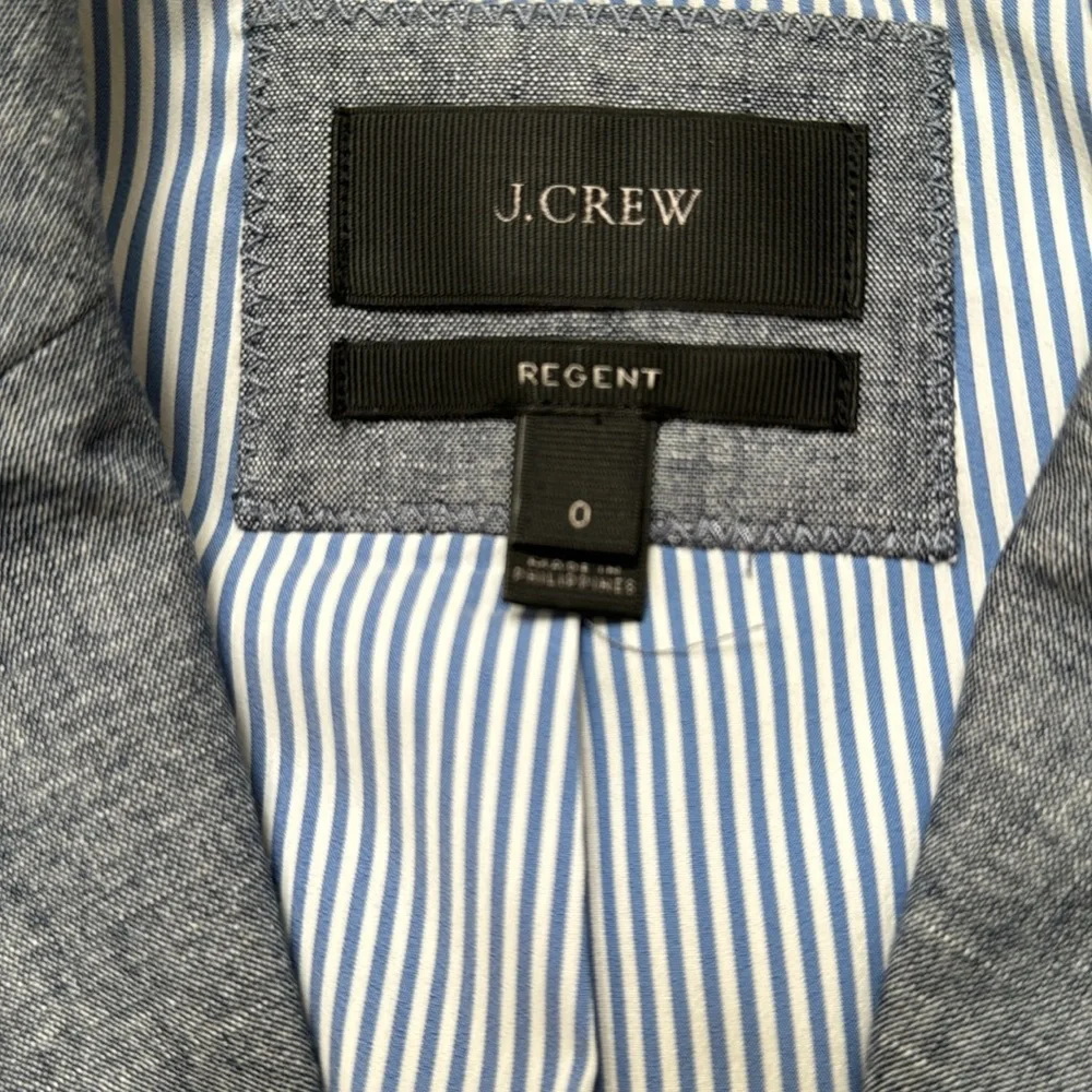 J.Crew Regent Chambray Ruffle Blazer - Picture 6 of 7